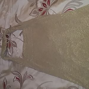 Gold halter top